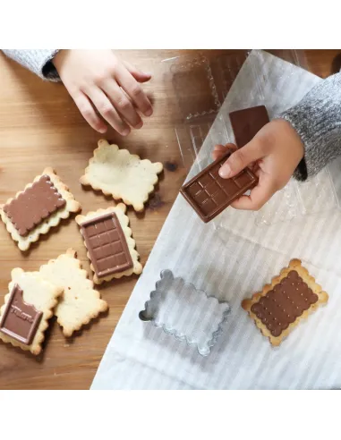 Set cortador galletas rectangular y molde para chocolate ScrapCooking