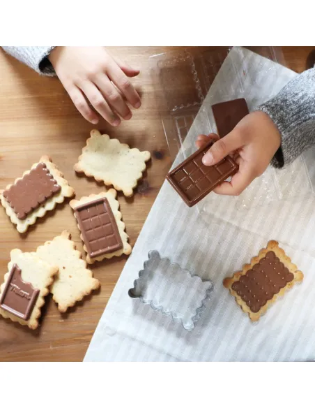 Set cortador galletas rectangular y molde para chocolate ScrapCooking