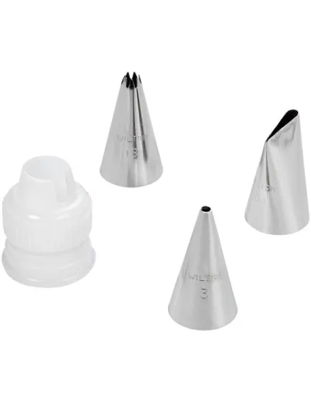 Set 3 boquillas (3, 18 y 104) y adaptador Wilton
