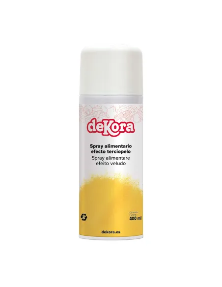 Spray efecto terciopelo Amarillo 400 ml Dekora