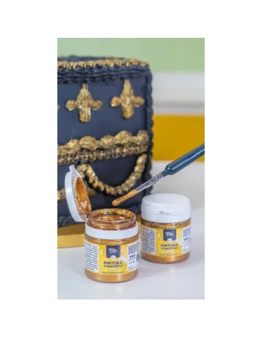 Pintura metalizada Dorada 35 ml Azucren