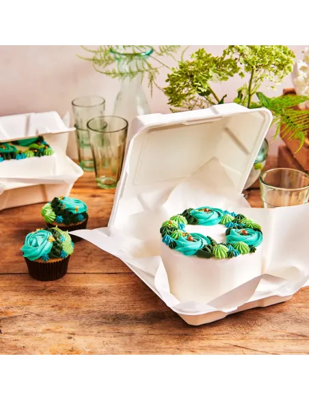 Set 10 cajas para mini tartas Bento 15 x 15 cm Funcakes