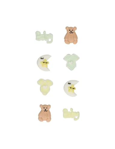 Set 8 decoraciones de azúcar Bebé Funcakes