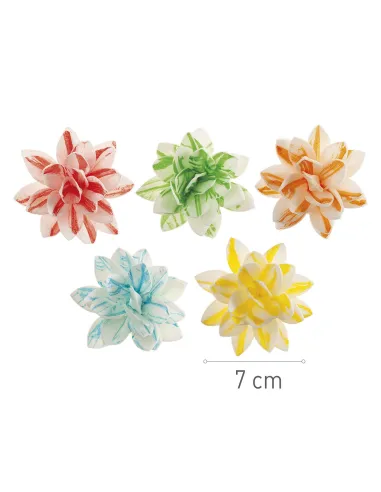 Set 10 Flores artísticas de oblea Dekora