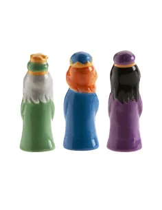 Set 3 figuras roscón Navidad Damas de Oriente Dekora 2