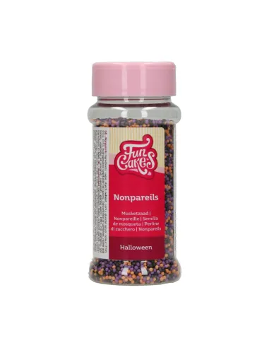 Nonpareils naranja, púrpura, negro Halloween 80 g