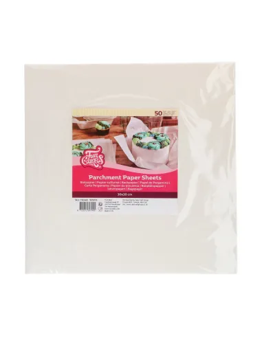 Set 50 hojas Papel pergamino 30 x 30 cm Funcakes