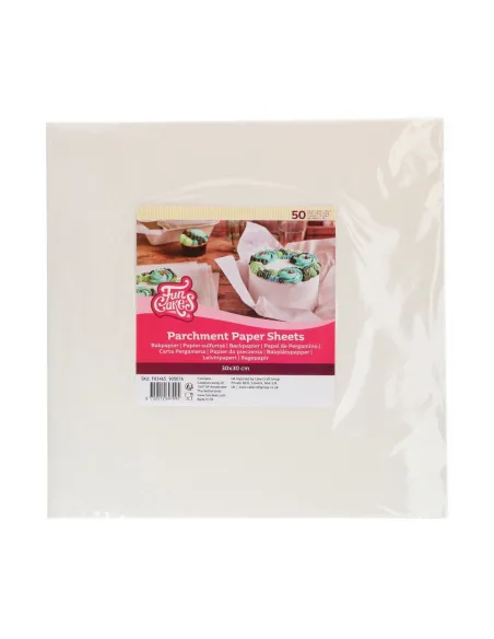 Set 50 hojas Papel pergamino 30 x 30 cm Funcakes