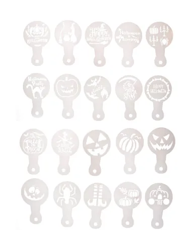 Set 20 stencils 8,5 cm Halloween Wilton