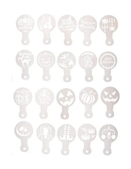 Set 20 stencils 8,5 cm Halloween Wilton