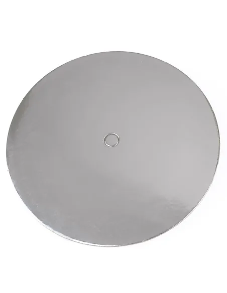 Set 10 Discos redondos perforados plata 25 cm Loyal