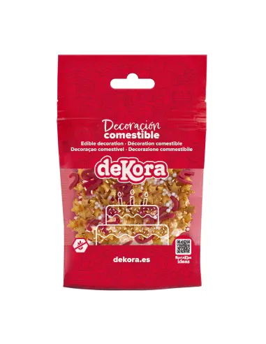 Sprinkles mix Estrellas, Bastones y Bolitas Navidad Dekora