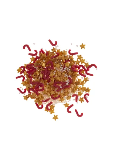Sprinkles mix Estrellas, Bastones y Bolitas Navidad Dekora