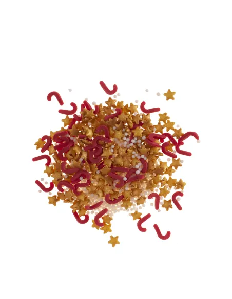 Sprinkles mix Estrellas, Bastones y Bolitas Navidad Dekora