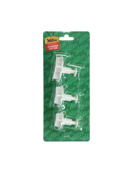 Set 3 cortadores con expulsor Árbol de Navidad Wilton