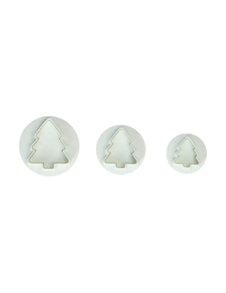 Set 3 cortadores con expulsor Árbol de Navidad Wilton