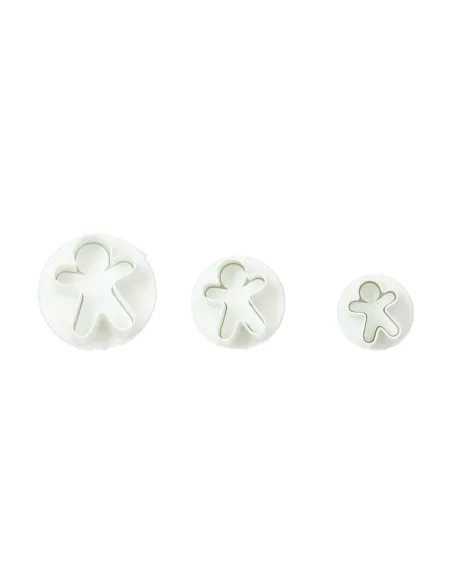 Set 3 cortadores con expulsor Muñeco de Jengibre Navidad Wilton