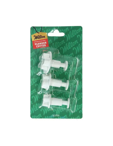 Set 3 cortadores con expulsor Muñeco de Jengibre Navidad Wilton