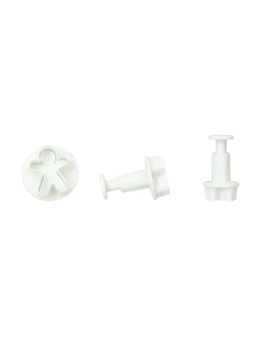 Set 3 cortadores con expulsor Muñeco de Jengibre Navidad Wilton