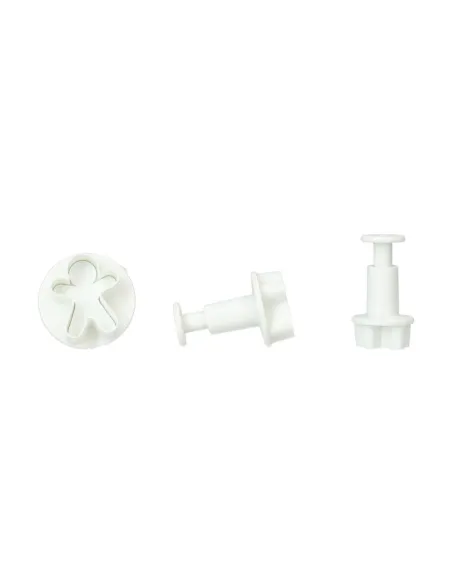 Set 3 cortadores con expulsor Muñeco de Jengibre Navidad Wilton