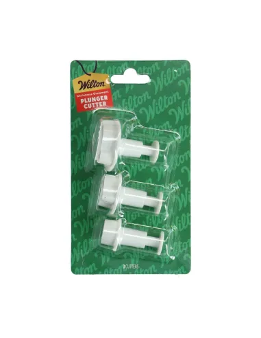 Set 3 cortadores con expulsor Bola de Navidad Wilton