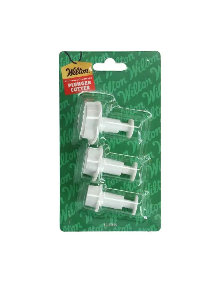 Set 3 cortadores con expulsor Bola de Navidad Wilton