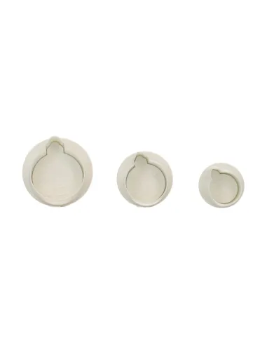 Set 3 cortadores con expulsor Bola de Navidad Wilton
