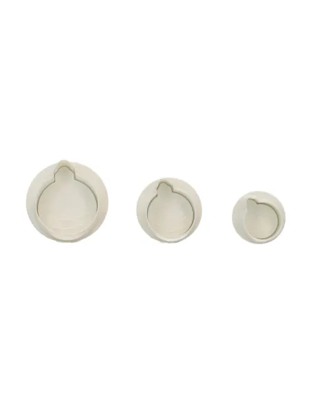 Set 3 cortadores con expulsor Bola de Navidad Wilton