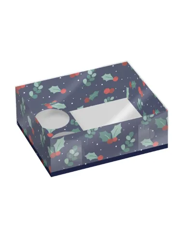 Set 2 cajas para dulces y 2 cupcakes Hojas de Acebo Navidad Simply Making