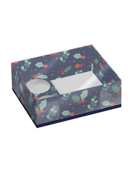 Set 2 cajas para dulces y 2 cupcakes Hojas de Acebo Navidad Simply Making