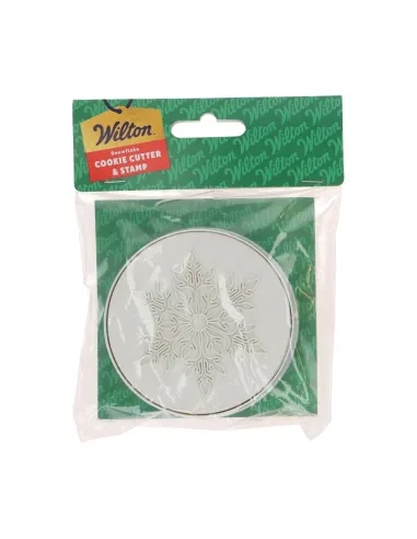 Cortador de galletas y sello Copo de Nieve de Navidad Wilton