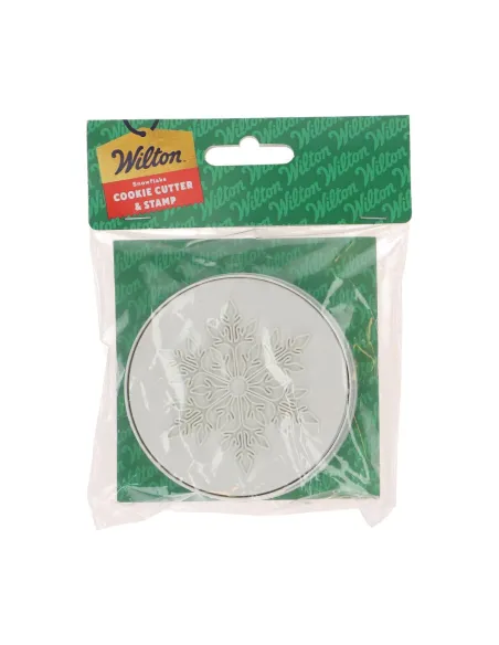 Cortador de galletas y sello Copo de Nieve de Navidad Wilton