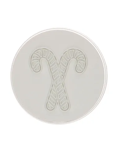 Cortador de galletas y sello Bastón de caramelo Navidad Wilton