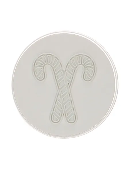 Cortador de galletas y sello Bastón de caramelo Navidad Wilton