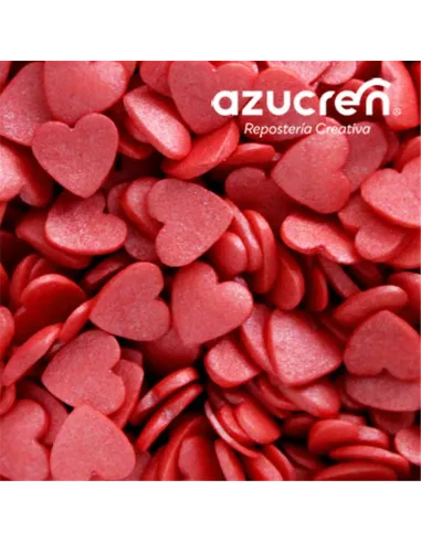 Sprinkles de azúcar Corazones rojos 60 g Azucren
