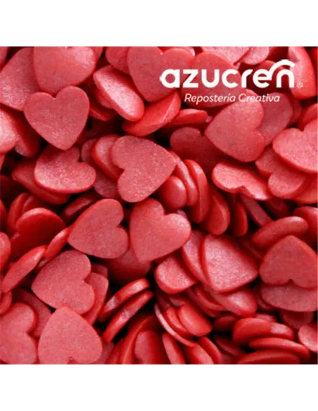 Sprinkles de azúcar Corazones rojos 60 g Azucren