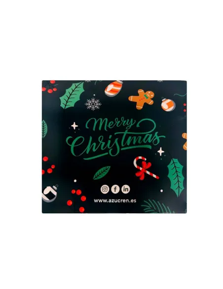 Caja 4 cupcakes roja y verde con ventana Navidad Azucren