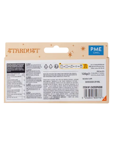 Set 4 botes purpurina comestible y estrellas Navidad PME