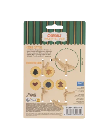 Set 6 cortadores ondulados linzer Navidad PME