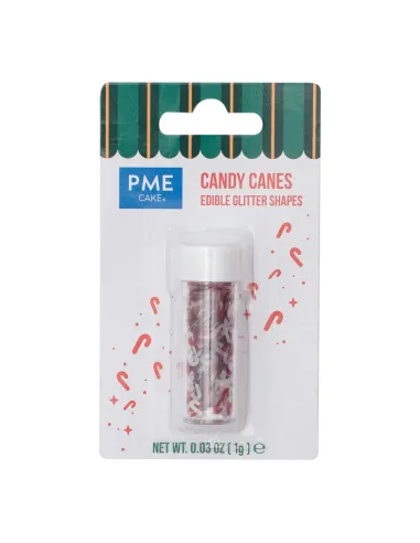 Sprinkles Bastones de Navidad con purpurina PME