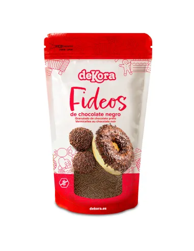 Fideos de chocolate negro 100 g Dekora