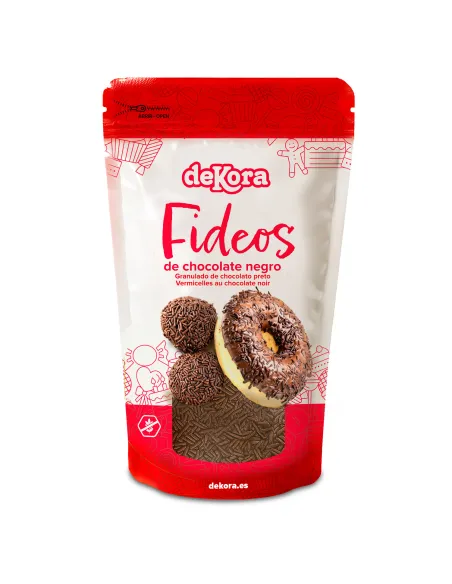 Fideos de chocolate negro 100 g Dekora
