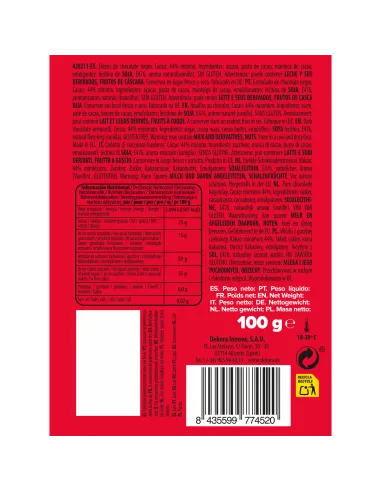 Fideos de chocolate negro 100 g Dekora