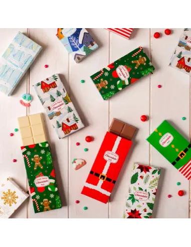 Set 5 cajas para turrón Cristal de hielo Navidad Decora