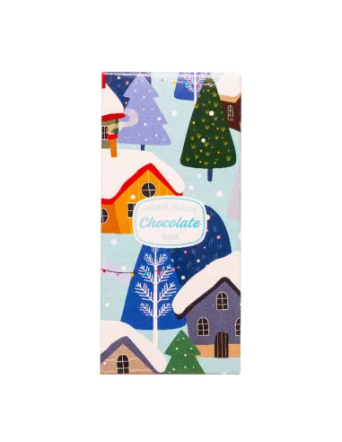 Set 5 cajas para turrón Casas nevadas Navidad Decora