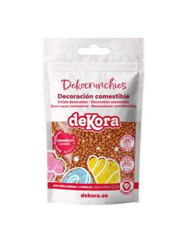Bolitas de azúcar Dekocrunchies sabor Caramelo 100 g Dekora