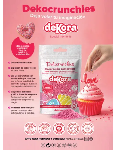 Bolitas de azúcar Dekocrunchies sabor Caramelo 100 g Dekora