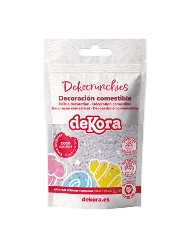 Bolitas de azúcar Dekocrunchies sabor Coco 100 g Dekora