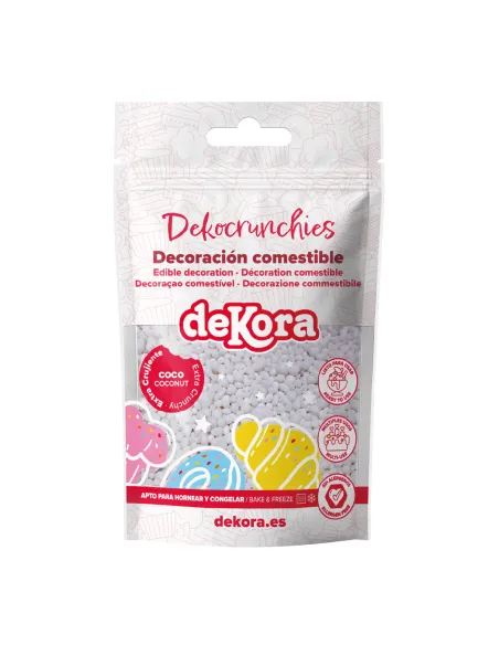 Bolitas de azúcar Dekocrunchies sabor Coco 100 g Dekora