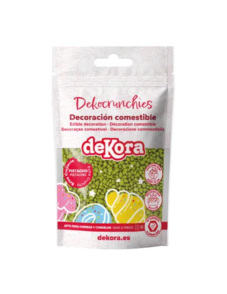 Bolitas de azúcar Dekocrunchies sabor Pistacho 100 g Dekora